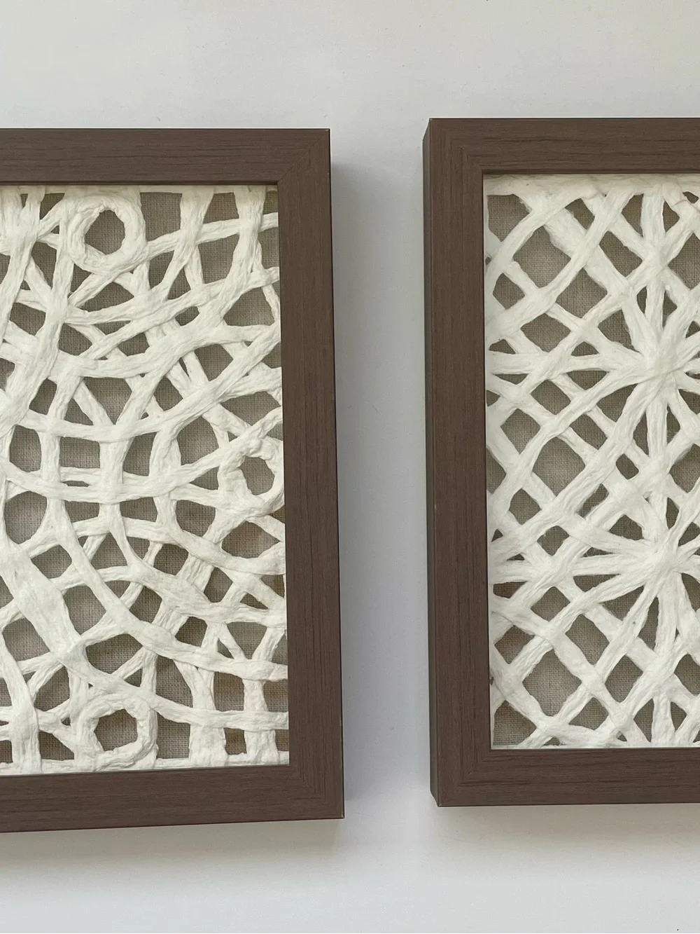 Gray Frame Wall Decor Accent 3D Geometric Art 10x10” Set Of 2 Shadowbox Wall Art